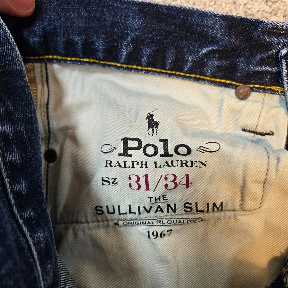 Polo Ralph Lauren Jeans mens 31x34 The Sullivan Slim button fly distressed